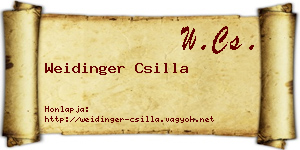 Weidinger Csilla névjegykártya